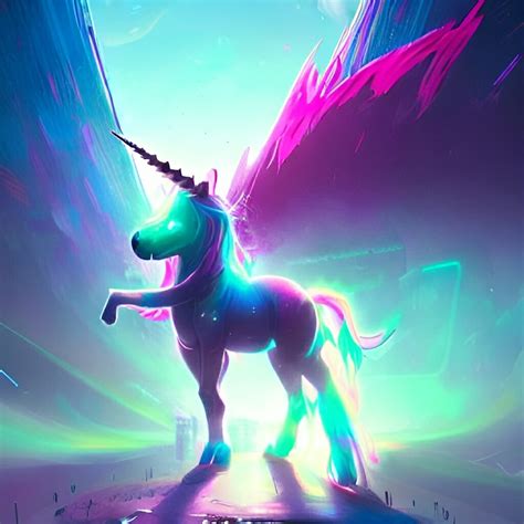 Cyberpunk Unicorn Photos using WONDER AI Art Generator - Kawaii AI