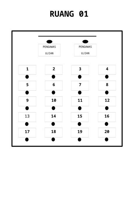 DOCX Denah Tempat Ujian DOKUMEN TIPS