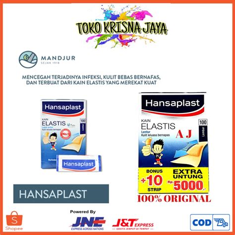 Jual Hansaplast Plester Kain Elestis Standar 1 Box Isi 100 Lembar