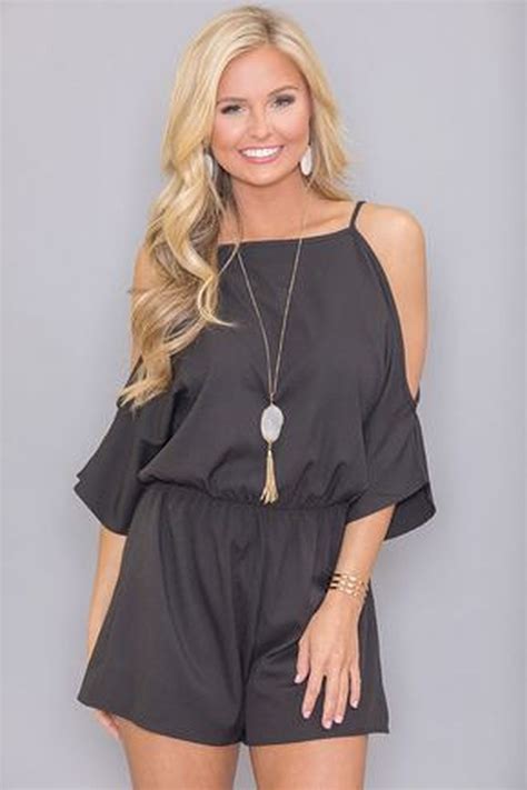 50 Adorable Black Romper Outfit Ideas Addicfashion