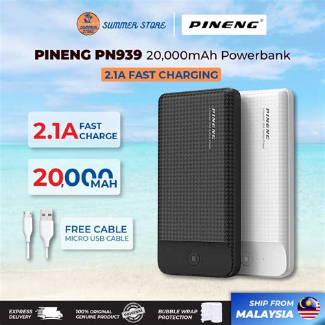 Pineng Powerbank Pn 939 Larger Capacity Power Bank 20000 MAh Fast