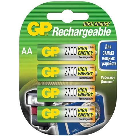 Аккумуляторы GP 270AAHC-2DECRC4 2700mAh AA 4шт купить в ОГО! | 328732 ...