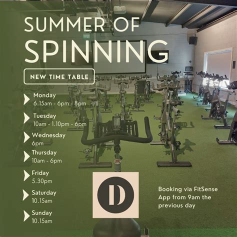 New Spinning Timetable District Health And Leisure At Silversprings