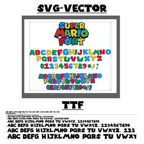 Mario Font, Super Mario Bros Font, Super Mario Font Svg, Mario Svg Font ...