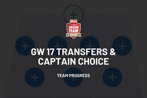 Game Week 17 Transfers Captain Choice