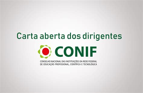 Carta Aberta Dos Dirigentes Do Conif Portal Institucional Ifsp