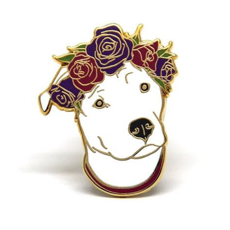 Pitbull Enamel Pin Pit Bull Lovers Dog T Pitbull T Etsy