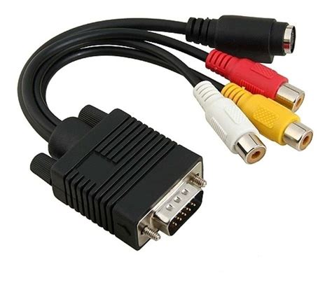 Vga Svga A S Video 3 Rca Av Cable Convertidor Mercado Libre