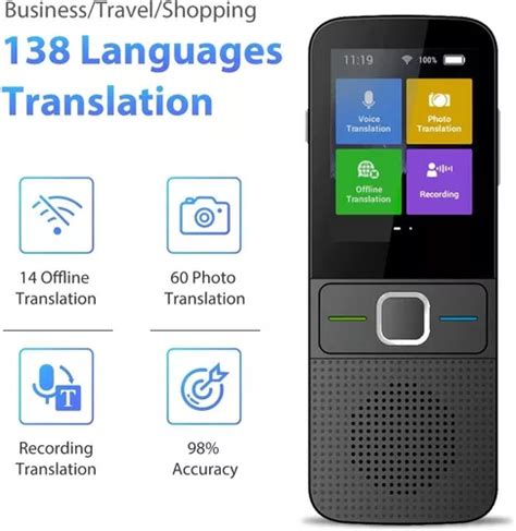 Dispositivo Traductor Instantáneo Y Portátil De 138 Idiomas Meses sin