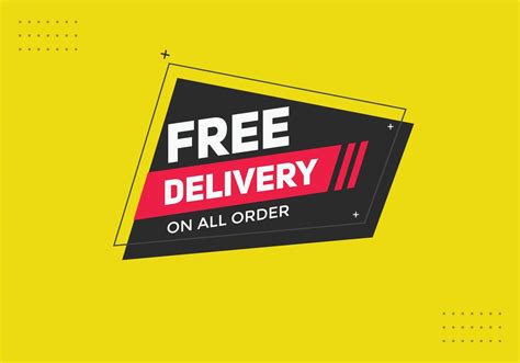 Free Delivery Banner Sign Icon Web Template Free Delivery Text 4304538