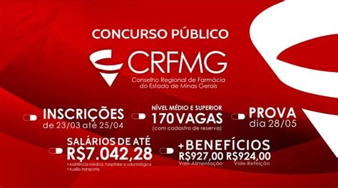 Concurso público para o CRF MG 2023 PFARMA