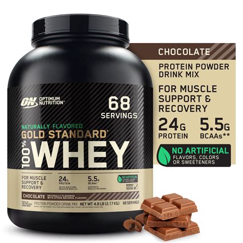 Optimum Nutrition Gold Standard 100 Whey Isolate Protein Powder Naturally Flavored Chocolate