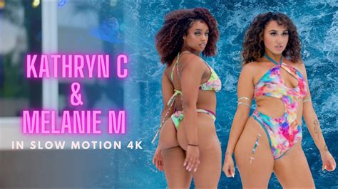 Katheryn Celestre And Melanie Maria In Slow Motion K Miami Swim Week