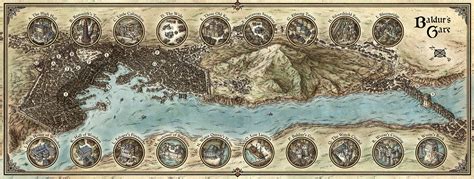 Baldurs Gate Map Fantasy City Map City Maps Fantasy Map