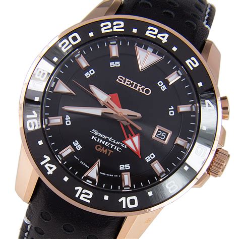 Seiko Sportura Sun Sun P Kinetic Gmt Black Dial Chronospride