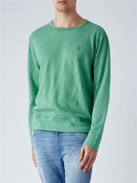 Polo Ralph Lauren Mens Crewneck Sweatshirt Green Buy Online At The