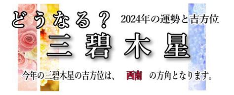 三碧木星の吉方位・三碧木星の2024年（令和6年）の吉方位と運勢