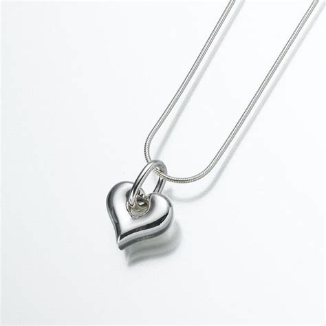 Small Silver Heart Cremation Pendant Silver Pendant Girls Jewelry Box