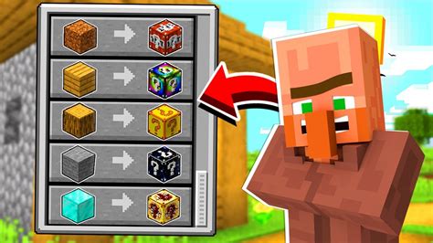 Encontrei O Villager Trocando Blocos Por Lucky Blocks No Minecraft