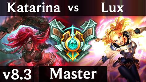 Katarina Vs Lux Mid Korea Master Patch 8 3 Youtube