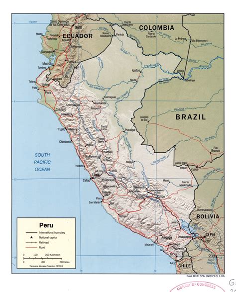 Peru On The World Map Map