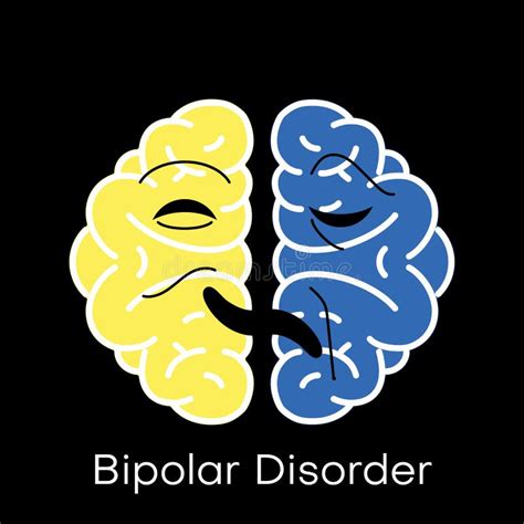 Bipolar Disorder Concept Set Of Flat Illustration About Mental Health