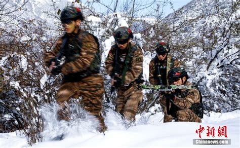 川西雪域高原上武警官兵雪地开展实战化训练 新闻中心 温州网