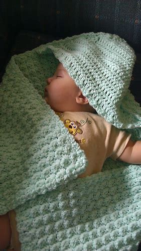 Ravelry Hooded Baby Blanket Crochet Pattern By Lion Brand Yarn