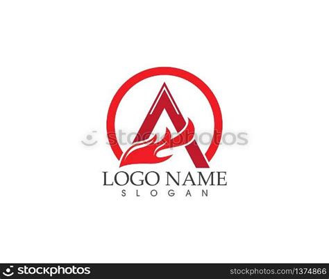 A letter fire logo template — Stockphotos.com