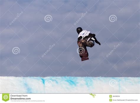 Snowboard De Fis Mundial Grande Del Aire Imagen De Archivo Editorial