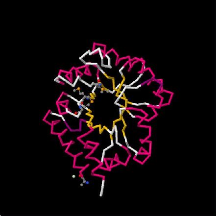 3D Representation Of PDB3r79 Using Jmol The Molecule In Grey Near The