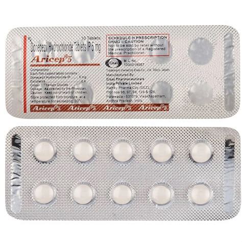 Donepezil Hydrochloride Tablets Aricep Mg Packaging Type Strips At