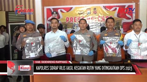 Kapolres Sidrap Rilis Hasil Kegiatan Rutin Yang Ditingkatkan Narkoba