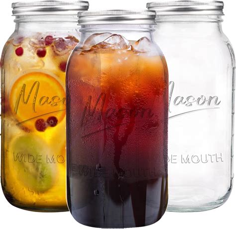 Ball Wide Mouth Half Gallon 64 Oz Jars With Lids And Bands