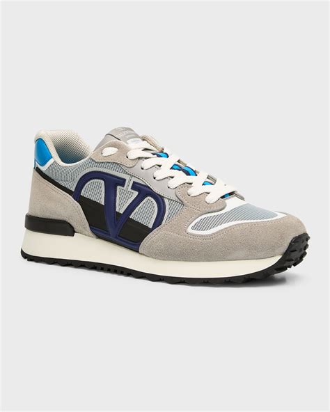 Valentino Garavani Men S VLogo Pace Textile Runner Sneakers Neiman Marcus