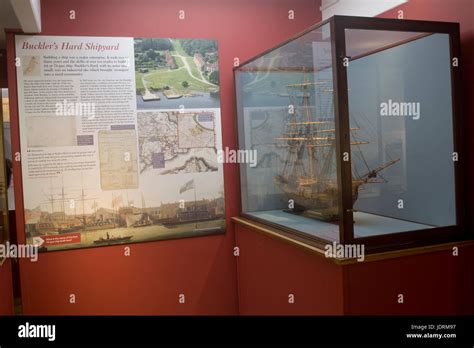 Buckler's Hard shipyard explanation inside museum at Buckler's hard in ...