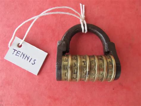 Ancien Cadenas Combinaison Rouleaux Vintage French Combination