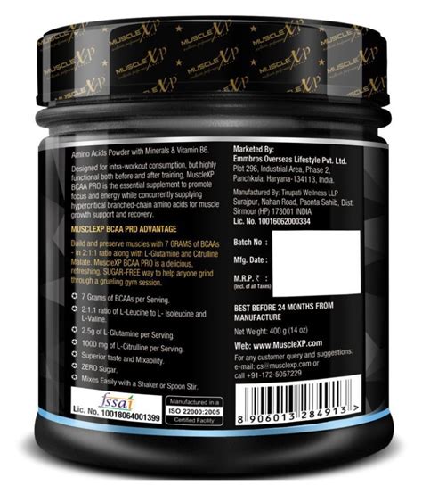 MuscleXP BCAA PRO With L Glutamine Orange Flavor 400 Gm Buy MuscleXP