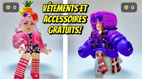 Nouveaux V Tements Et Accessoires Gratuits Dans Roblox Pour Avoir Un