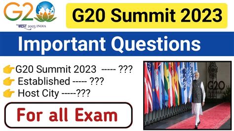 G20 Summit Important Mcqs G20 Summit India 2023 MCQ Question