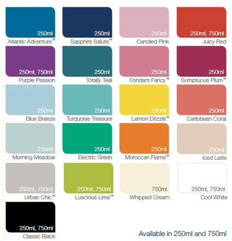 Dulux Made By Me Colour Chart Gloss Dulux Paint Colour Charts Paint Color Chart Dulux