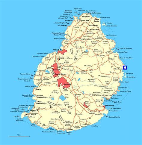 Detailed Map Of Mauritius