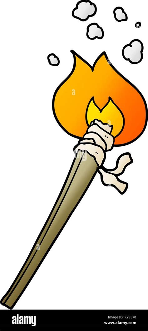 Cartoon Burning Torch Stock Vector Image And Art Alamy