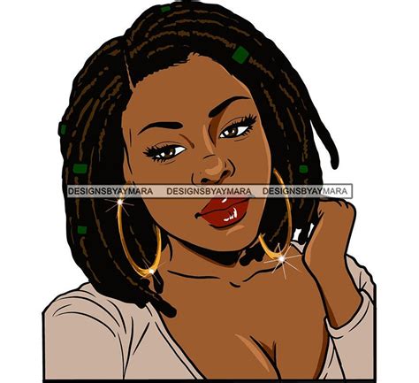 Afro Woman Svg Dreadlocks Hairstyle Hipster Girl Melanin Etsy