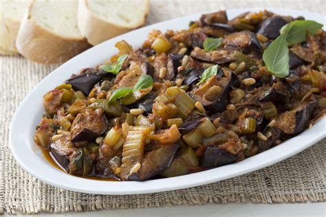 Caponata Eggplant Salad Italian Recipes By Giallozafferano