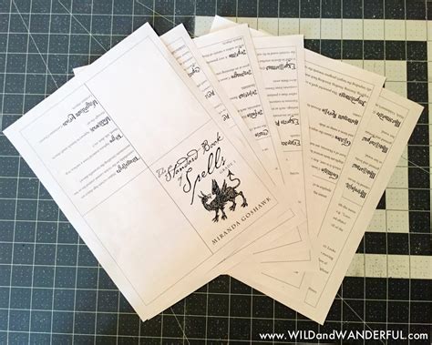 DIY Harry Potter Spellbook Printable Wild Wanderful