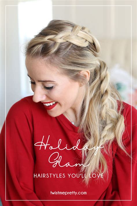 3 Holiday Glam Hairstyles Twist Me Pretty