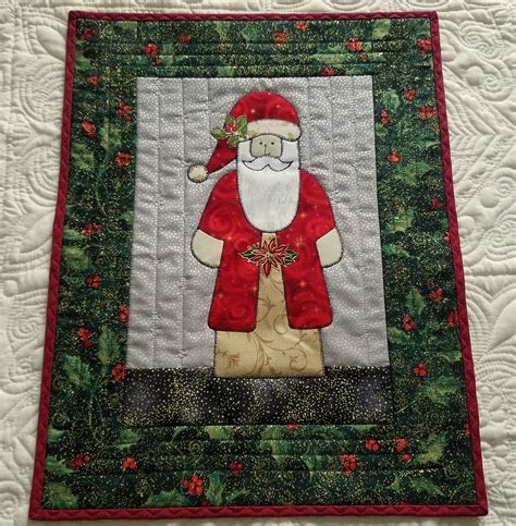 Santa Wall Hanging Santa Claus Wall Quilt Christmas Wall Decor Etsy