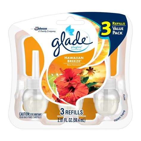 Glade 3 Pack Hawaiian Breeze Electric Air Freshener In The Air