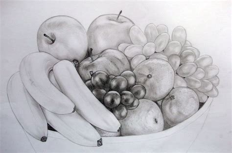 Pencil Shading Fruits